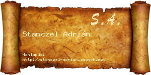 Stanczel Adrián névjegykártya